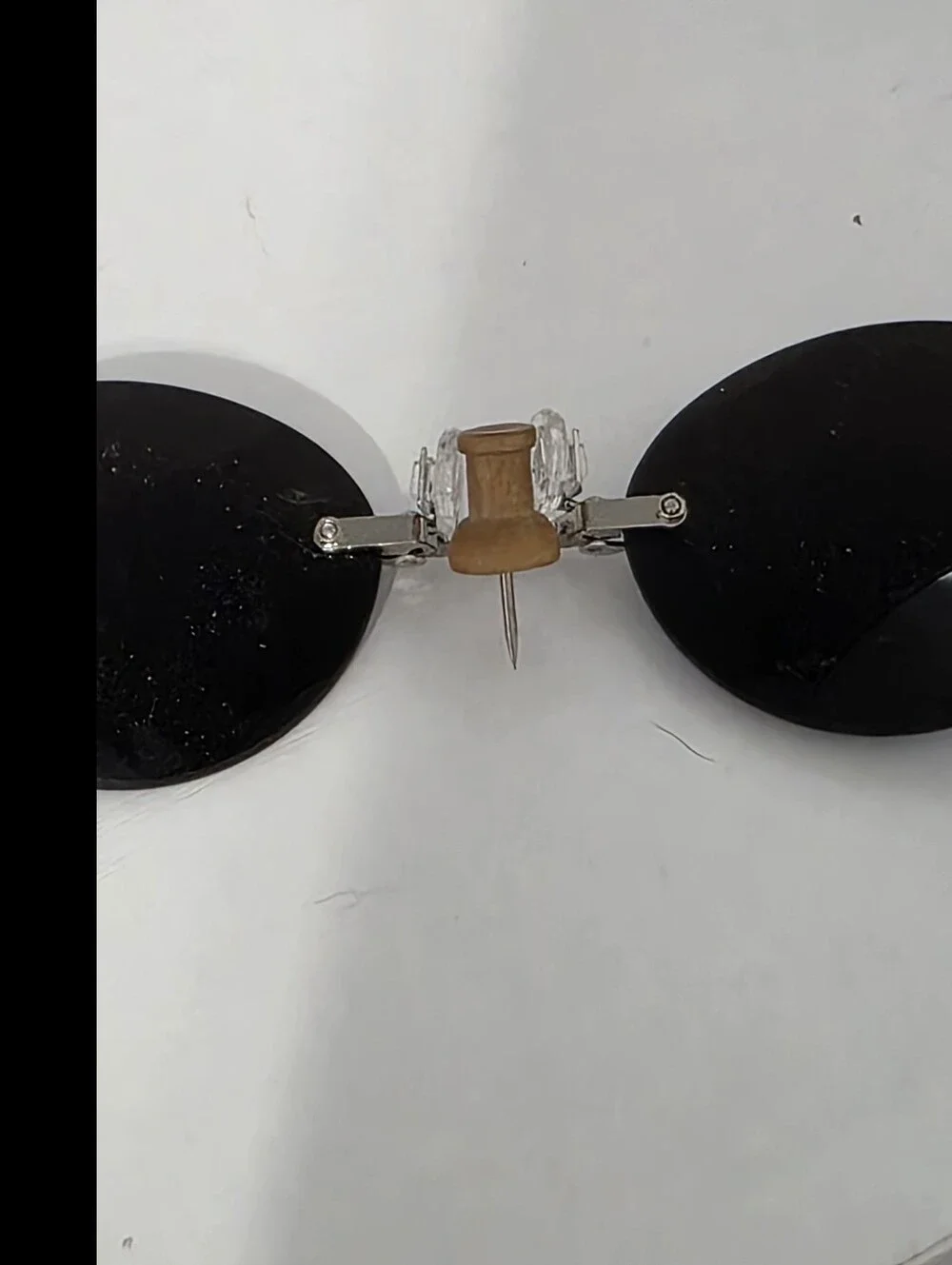 Rimless Blue Mirrored Clip-On Sunglasses